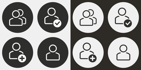 Fototapeta premium Account icon set.