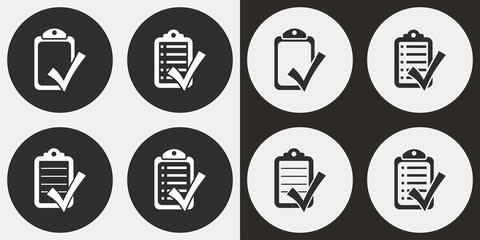 Checklist icon set.