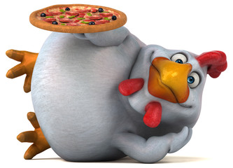 Fun chicken - 3D Illustration