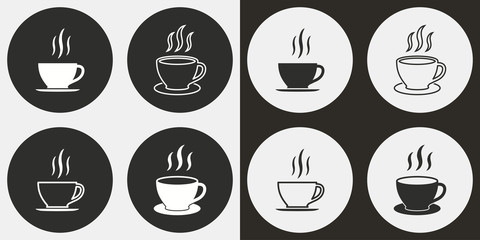 Coffee cup icon set.