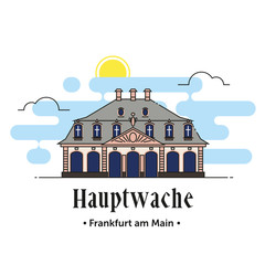 Hauptwache Frankfurt am Main illustration in Germany