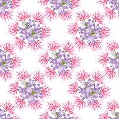 Tuinposter Vintage seamless pattern with cute delicate flowers. Hand-drawn floral background for textile, cover, wallpaper, gift packaging, printing, scrapbooking.Romantic design. © mrnvb