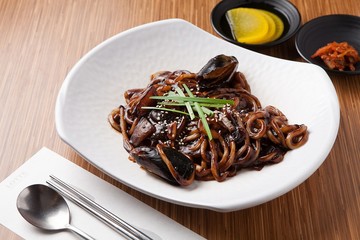 jajangmyeon, black-bean-sauce noodles 