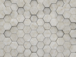 Abstract marble geometric background from Hexahedrons. 3D rendering