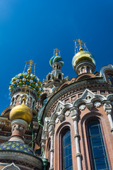 Domes and crosses of the Savior on Blood church