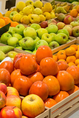 counter with fruit persimmon
