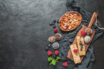 Energy bars and balls