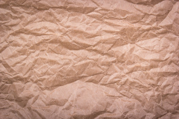 Rumpled recycled paper. Crumpled paper. Copy space