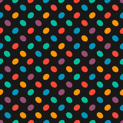 seamless retro background with polka dots.