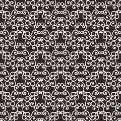 Vintage abstract curly seamless pattern.