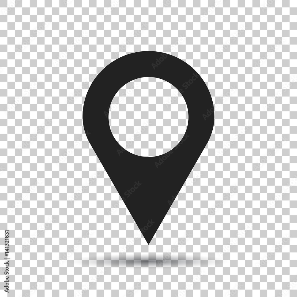 Poster pin icon vector. location sign in flat style isolated on isolated background. navigation map, gps co