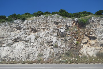 Narrow mountain road in Montenegro