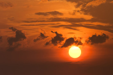 Obraz premium Sunset in Vietnam countryside