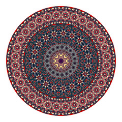 Flower mandala. Vintage decorative elements.