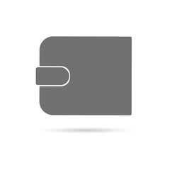 Icon male gray purse on a white background