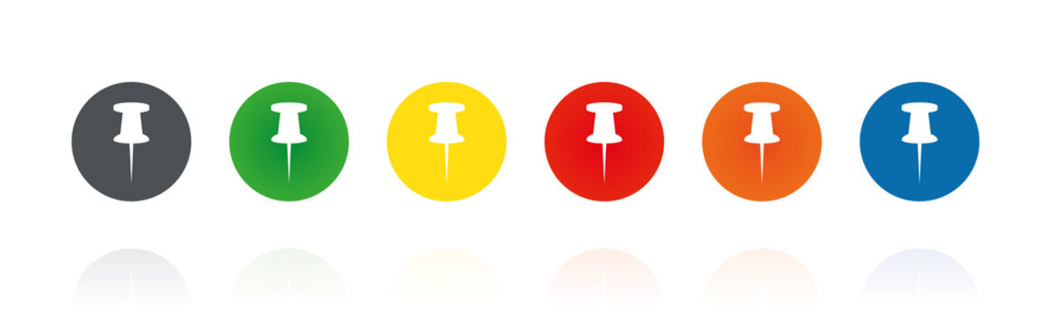Navigation - Standorte - Pins - Farbige Buttons
