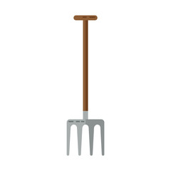 Simple vector icon of pitchfork on white background.
