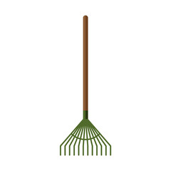 Simple icon for lawn rake. Vector illustration.
