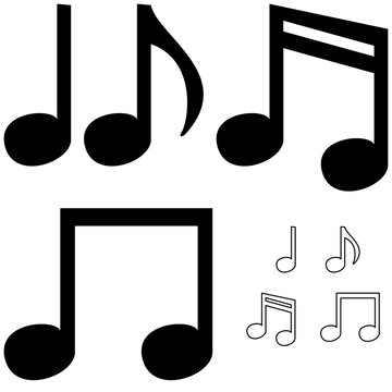 The black different simple notes.