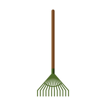 Simple icon for lawn rake. Vector illustration.
