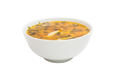 Chicken soup isolated