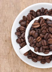 coffee beans in a cup