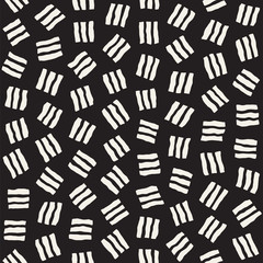 Vector Seamless Pattern. Abstract Background With Scattered Geometric Shapes.