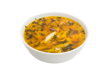 Chicken soup isolated