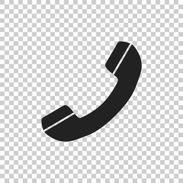 Phone icon vector, contact, support service sign on isolated background. Telephone, communication icon in flat style.