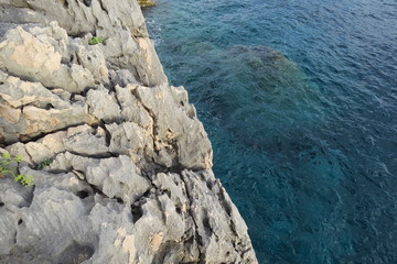 Stone rock at the Adriatic sea