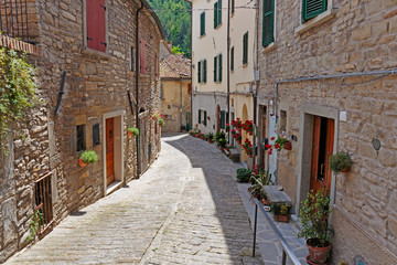 Street in the old town in Italy