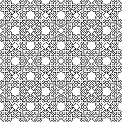 Seamless black and white pattern for your designs and backgrounds. Modern geometric ornament
