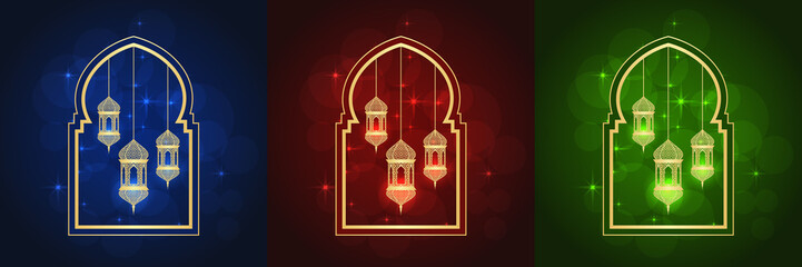 Set of ramadan cards