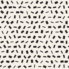 Trendy Texture With Scattered Geometric Shapes. Vector Seamless Pattern.