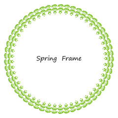 Spring frame made up of leaves