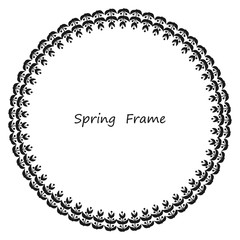 Spring frame made up of leaves