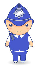 Cartoon British policeman