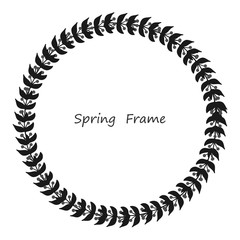 Spring frame made up of leaves
