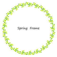 Spring frame made up of leaves