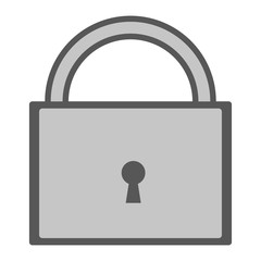 vector image icon of closed lock