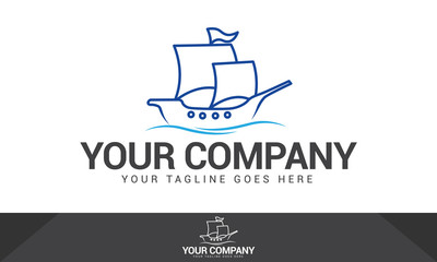 Fototapeta na wymiar Ship logo, ship vector, ship logo template