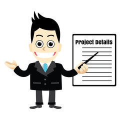 Businessman Giving a Presentation.