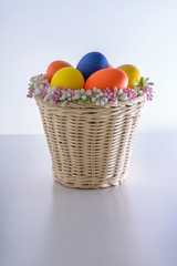 basket with easter-eggs