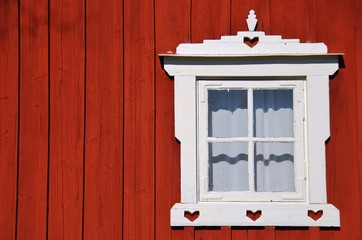 Typical Swedish Falun red color, very popular in Sweden, and is used to paint wooden house. 