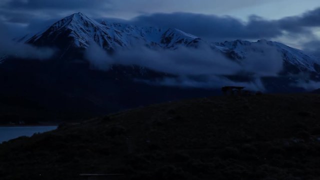 Mt. Elbert Peak Cloud Time Lapse at sunset