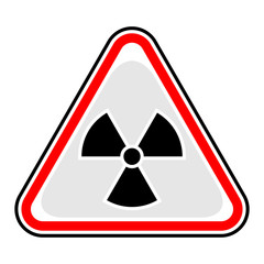 Fototapeta premium Ionising Radiation Sign Triangular Sticker