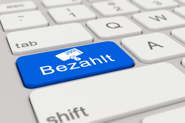 Tastatur - Bezahlt - blau