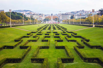 Eduardo VII park in Lisbon, Portugal