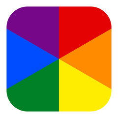 Rainbow Pride Flag LGBT Movement in Square Shape