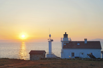 Fototapeta premium Leuchtturm Marlera in Istrien Kroatien